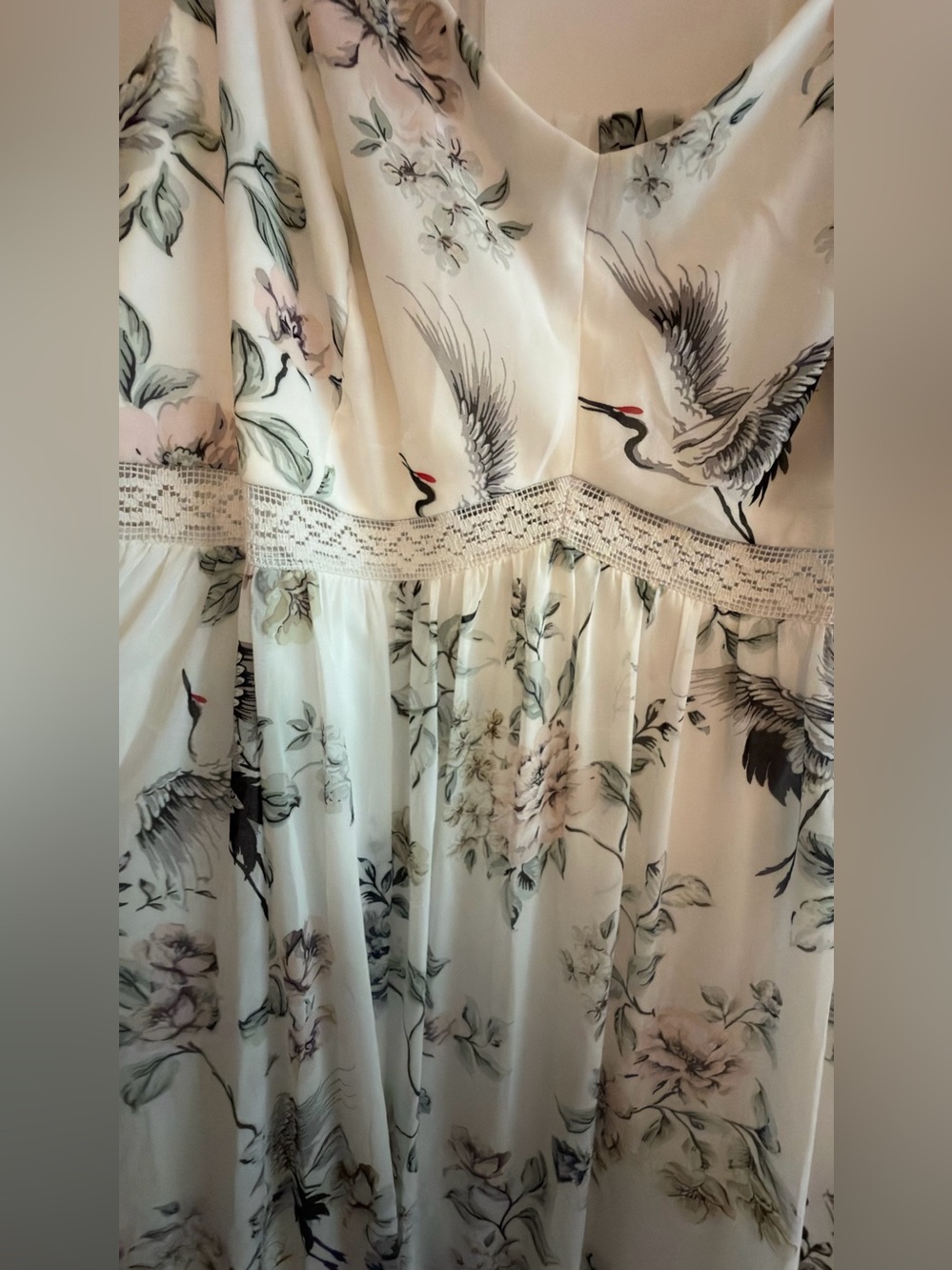 torrid Maxi Dress with Botanical & Crane Print - Picture 5 of 6